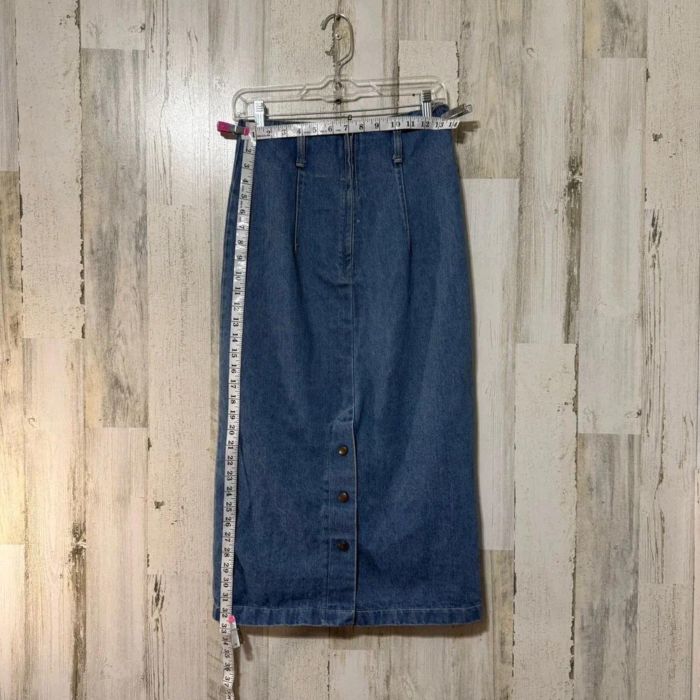 Vintage Classic Blue Denim Pencil Skirt